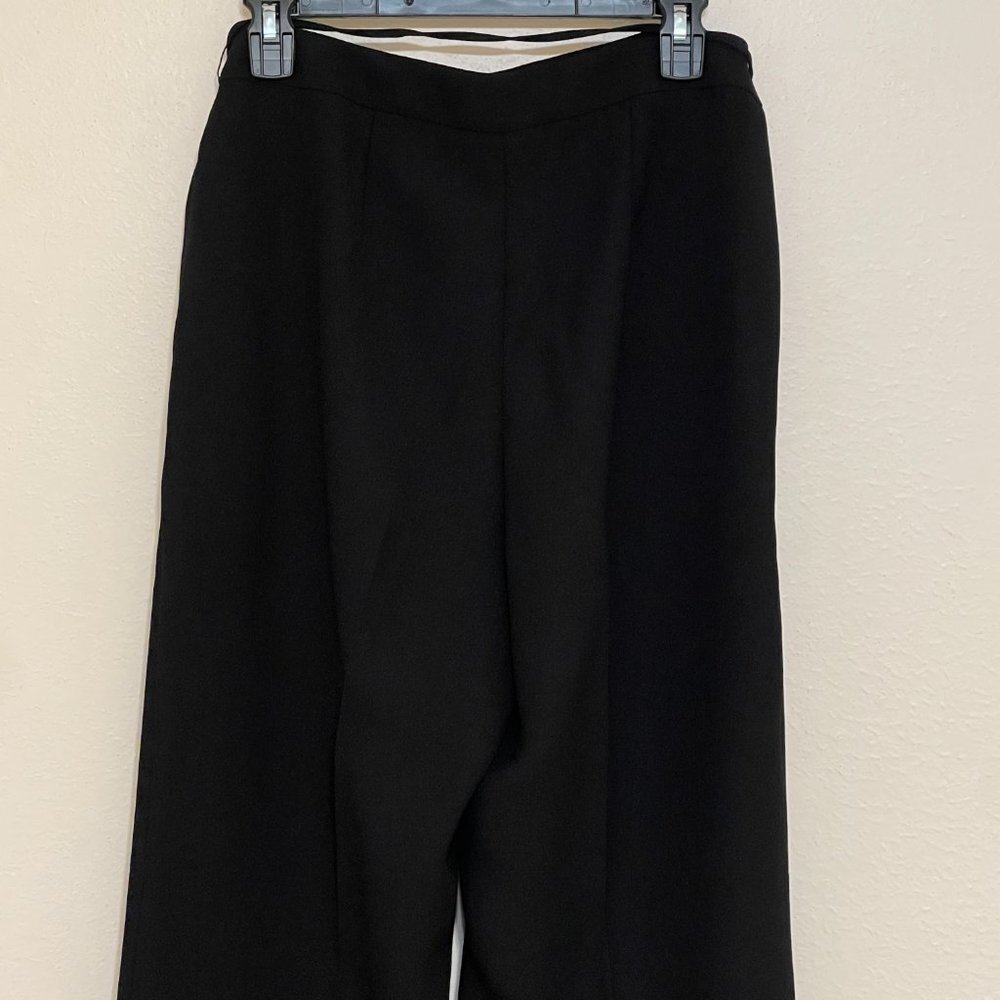 Talbots Hollywood Black High Waist Straight Leg Office Pants Trousers Size 10 - Picture 5 of 14